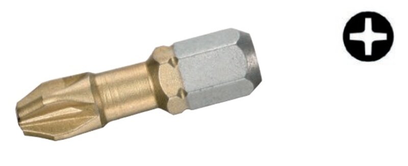 
BIT 1/4 PZ 2 TITANOVÝ DÉLKA 25 MM ED.132T
