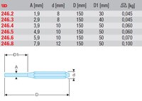 
VYRÁŽEČ KOLÍKŮ/PRUŽNÝCH KOLÍKŮ 6 MM 246.6
