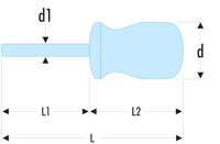 
PLOCHÝ ŠROUBOVÁK ISORYL KRÁTKÝ 4X40 ARB.4X40
