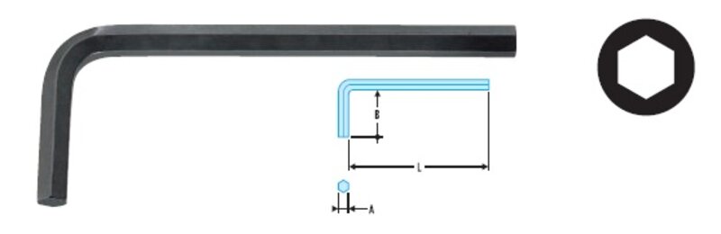 
KRÁTKÝ ZÁSTRČNÝ 6HRANNÝ KLÍČ 3/16 82H.3/16
